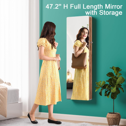 💥2025 Mother's Day Gifts 💖LED Mirror Jewelry Cabinet with RGB Lights
