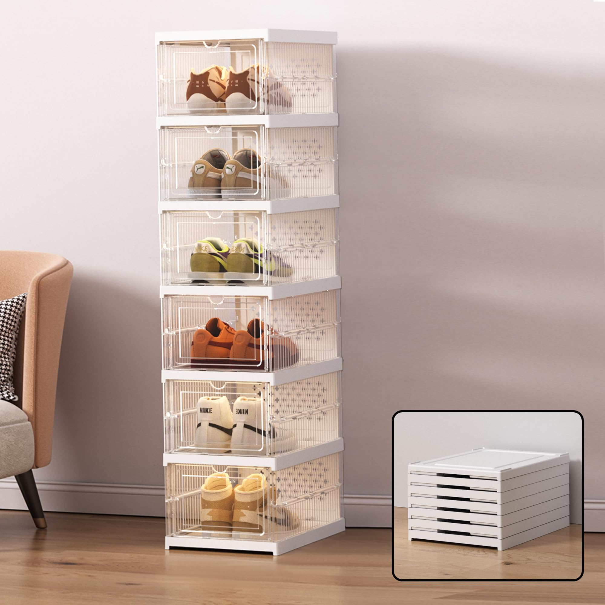 🔥Soon to Be Sold Out!!💝Buy 2 Get 2 Free💥Multi-Layer Collapsible Shoes Storage Box