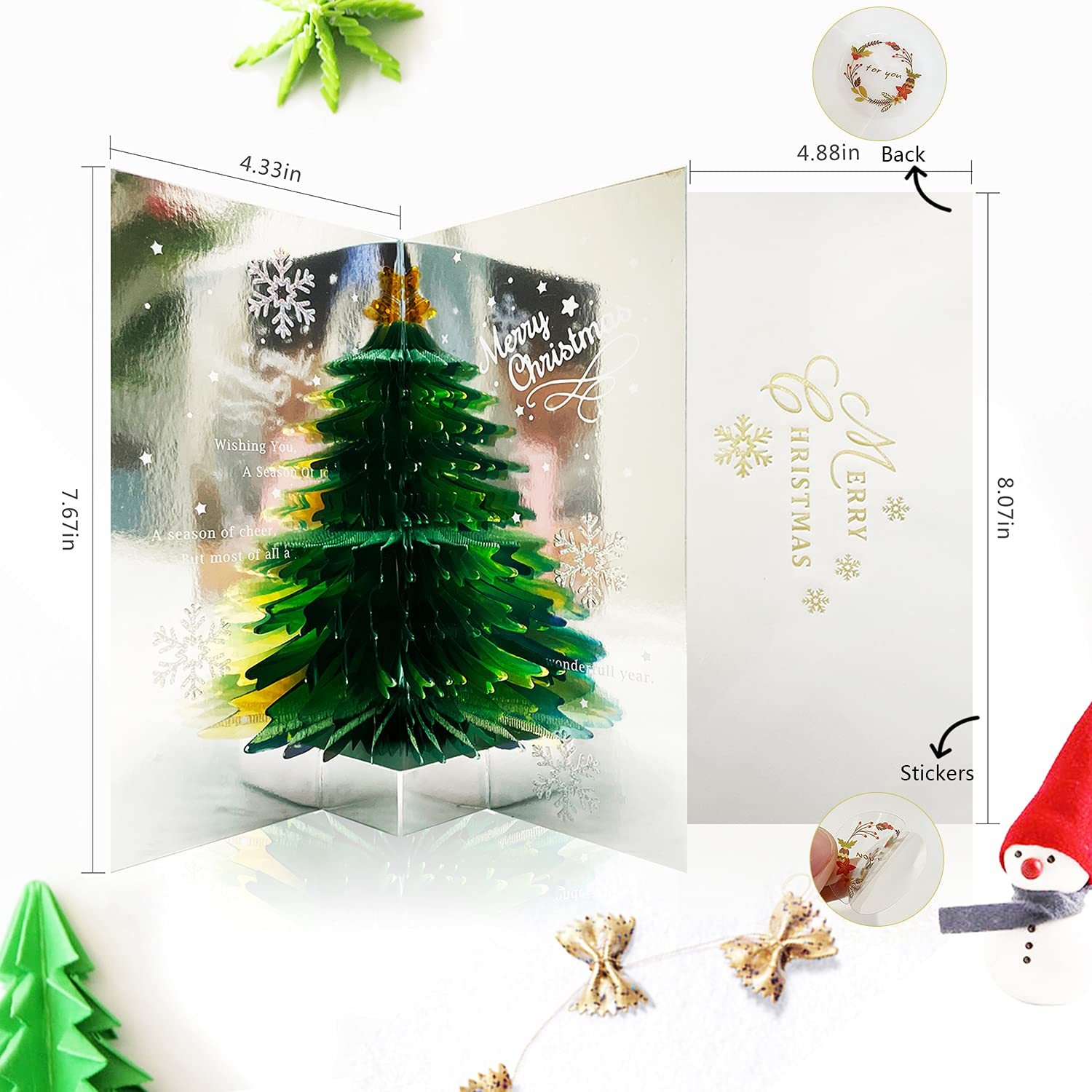 🔥Early Black Friday Sale - 3D Glitter Christmas Tree Greeting Card