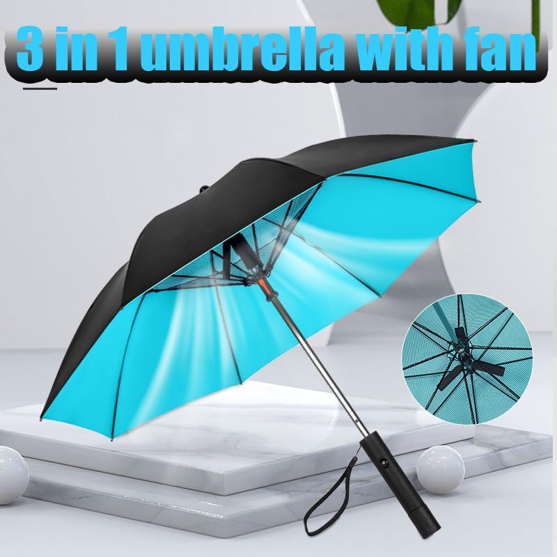 🔥Summer Hot Sale!!💝Buy 2 Get 2 Free ☂️3 In 1 Umbrella With Fan