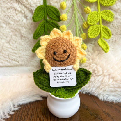 Cute Handmade Knitted Sunflowers