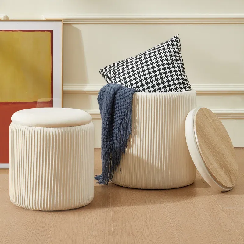 💝𝗧𝗼𝗱𝗮𝘆'𝘀 𝗦𝗽𝗲𝗰𝗶𝗮𝗹𝘀💝Buy 2 Get 2 Free🔥2PC Round Velvet Ottoman