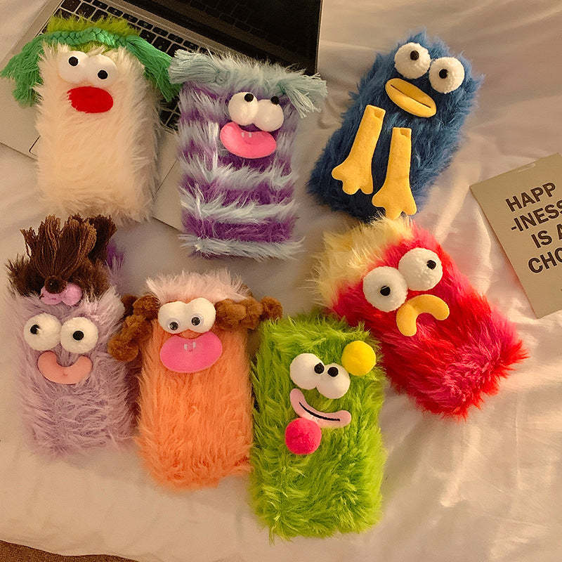 Unleash the Cuteness❄️: Warm & Cozy Fluffy Cartoon Monster Socks on Sale! 🧦👾