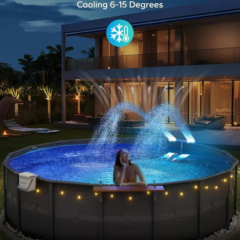 💝𝗧𝗼𝗱𝗮𝘆'𝘀 𝗦𝗽𝗲𝗰𝗶𝗮𝗹𝘀💝Buy 2 Get 2 Free✨Solar Pool Fountain with Lights Dual Arc