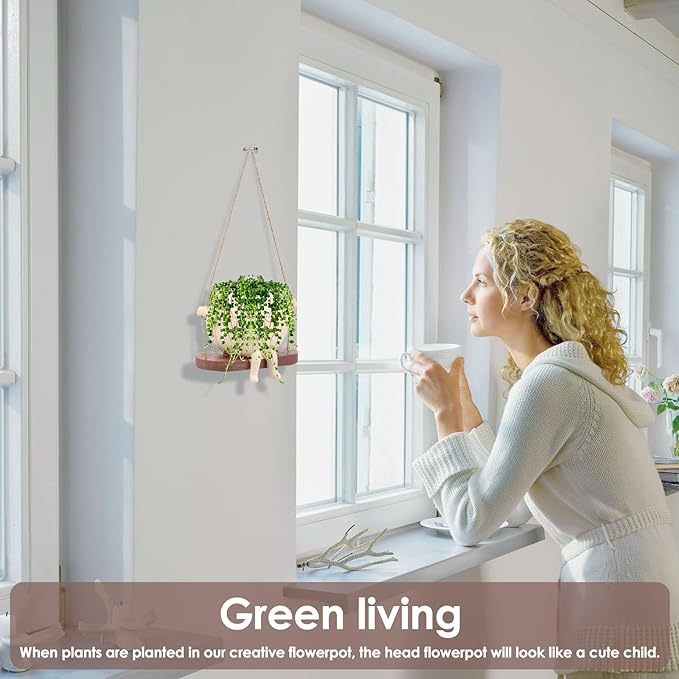 💝𝗧𝗼𝗱𝗮𝘆'𝘀 𝗦𝗽𝗲𝗰𝗶𝗮𝗹𝘀💝Buy 2 Get 2 Free✨Swing Smiling Face Flower Pot 2 Pack🌿