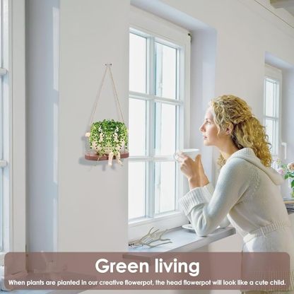 💝𝗧𝗼𝗱𝗮𝘆'𝘀 𝗦𝗽𝗲𝗰𝗶𝗮𝗹𝘀💝Buy 2 Get 2 Free✨Swing Smiling Face Flower Pot 2 Pack🌿