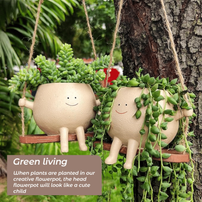 💝𝗧𝗼𝗱𝗮𝘆'𝘀 𝗦𝗽𝗲𝗰𝗶𝗮𝗹𝘀💝Buy 2 Get 2 Free✨Swing Smiling Face Flower Pot 2 Pack🌿