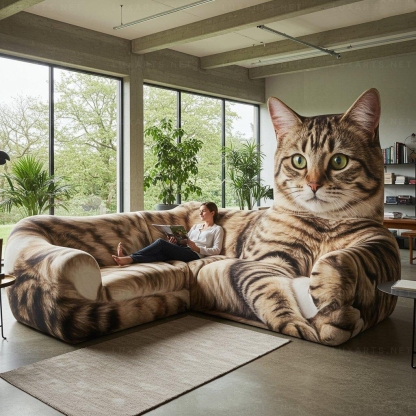 🐱Cat Shaped Sectional Sofas – 💕Unique & Stylish Seating for Cat Lovers
