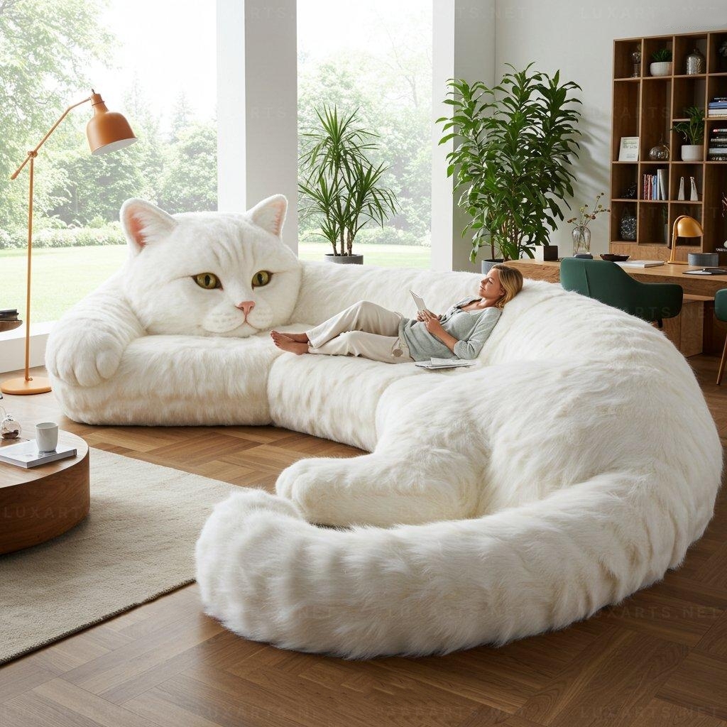🐱Cat Shaped Sectional Sofas – 💕Unique & Stylish Seating for Cat Lovers