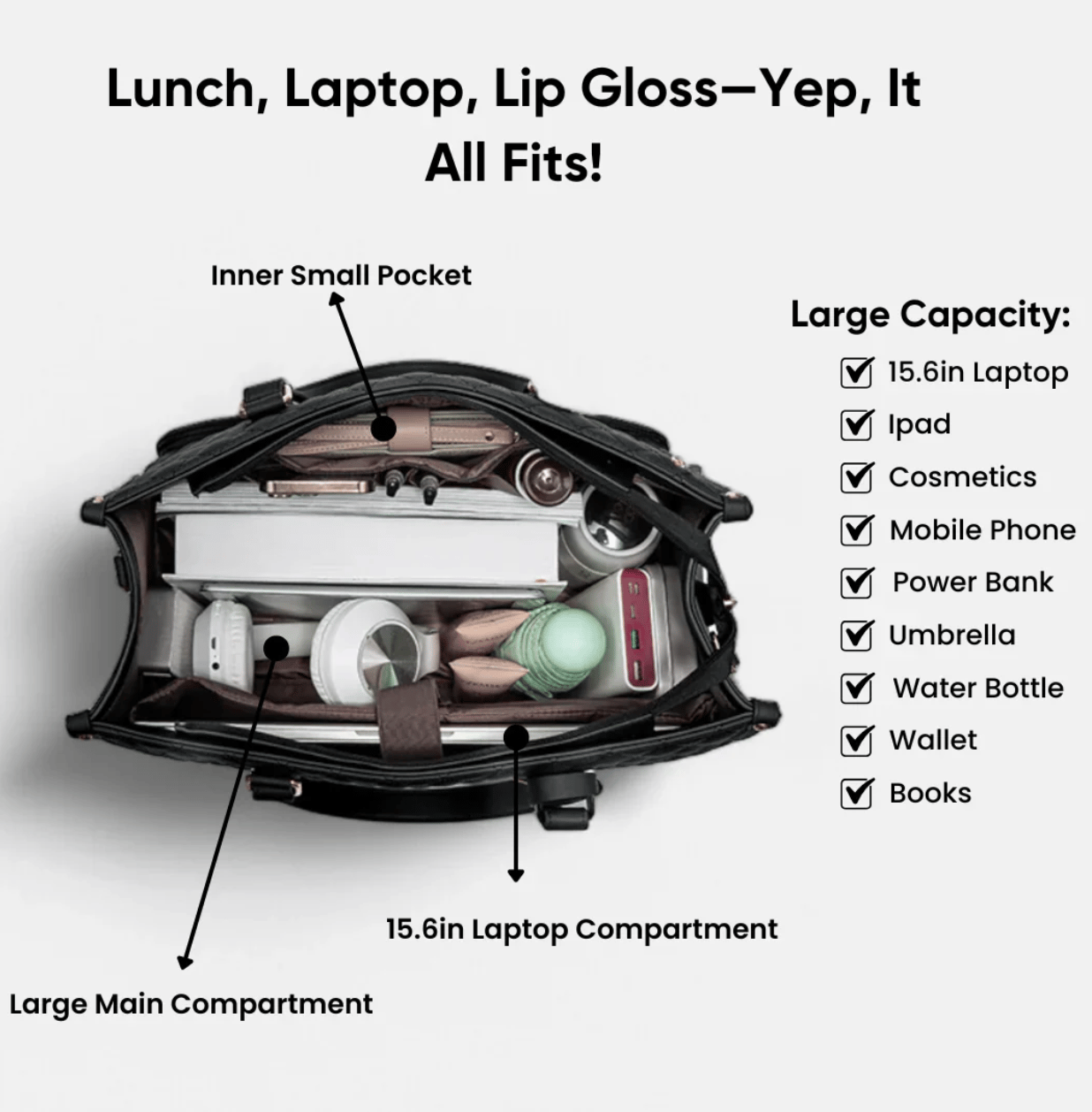 ⏳Mother's Day Hot Sale💝2 in 1 Tote Bag Lunch Bag Combo💝