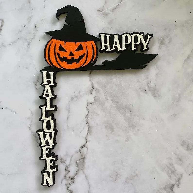 Halloween Door Corner Sign