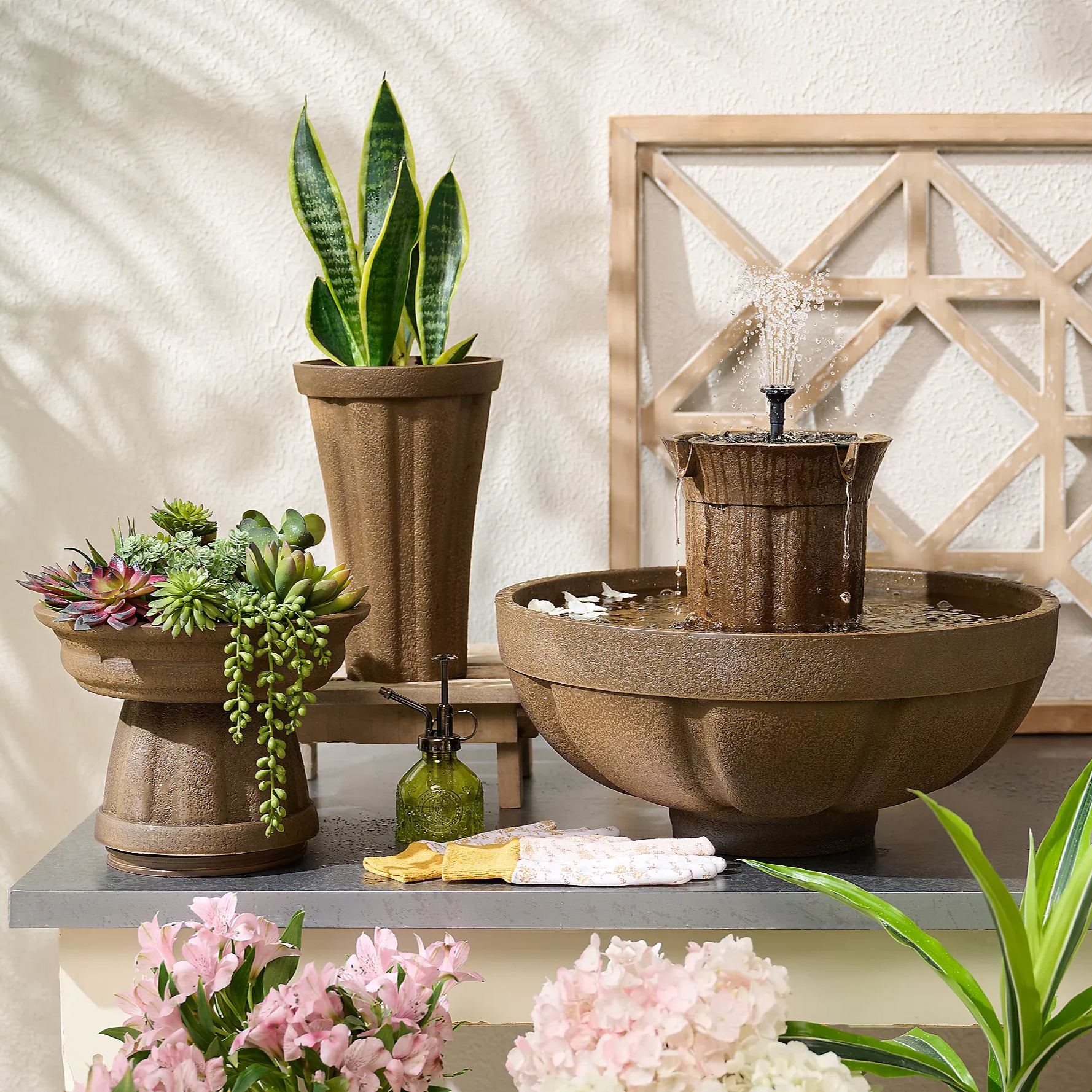 💝𝗧𝗼𝗱𝗮𝘆'𝘀 𝗦𝗽𝗲𝗰𝗶𝗮𝗹𝘀💝Bernini Bari 5-in-1 Cordless Fluted Fountain with Timer