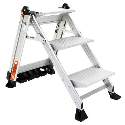 💝𝗧𝗼𝗱𝗮𝘆'𝘀 𝗦𝗽𝗲𝗰𝗶𝗮𝗹𝘀💝Buy 2 Get 2 Free💥Jumbo Step 2/3-Step Aluminum Step Stool with Safety Bar