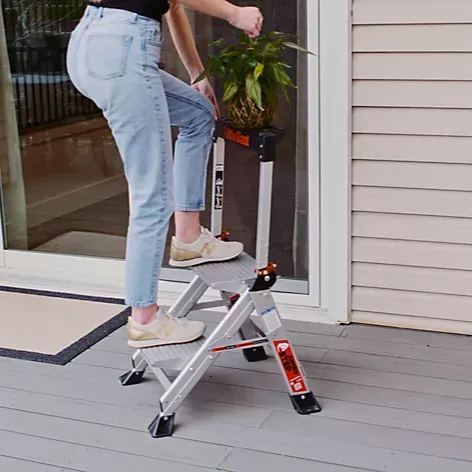 💝𝗧𝗼𝗱𝗮𝘆'𝘀 𝗦𝗽𝗲𝗰𝗶𝗮𝗹𝘀💝Buy 2 Get 2 Free💥Jumbo Step 2/3-Step Aluminum Step Stool with Safety Bar
