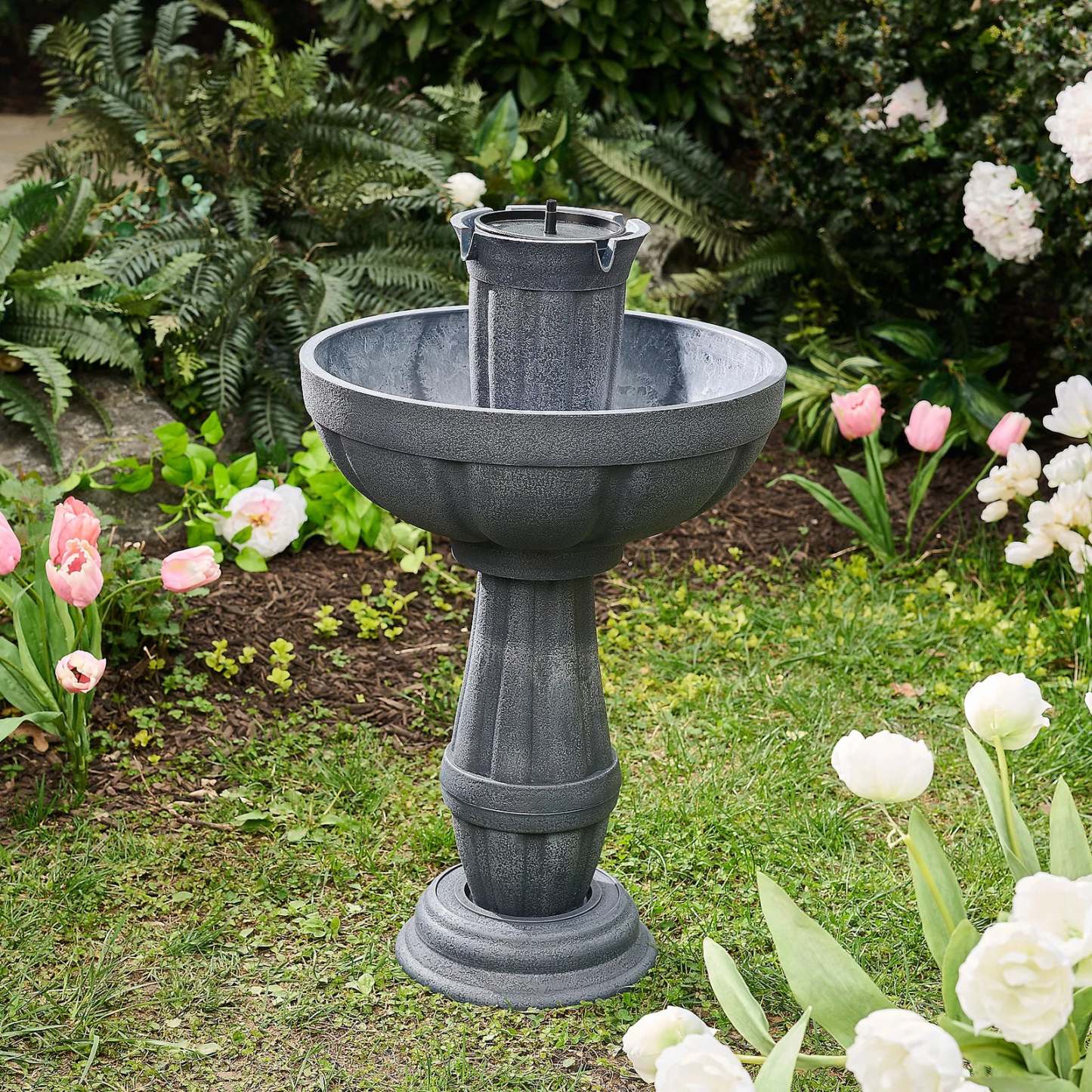 💝𝗧𝗼𝗱𝗮𝘆'𝘀 𝗦𝗽𝗲𝗰𝗶𝗮𝗹𝘀💝Bernini Bari 5-in-1 Cordless Fluted Fountain with Timer