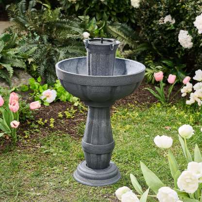 💝𝗧𝗼𝗱𝗮𝘆'𝘀 𝗦𝗽𝗲𝗰𝗶𝗮𝗹𝘀💝Bernini Bari 5-in-1 Cordless Fluted Fountain with Timer