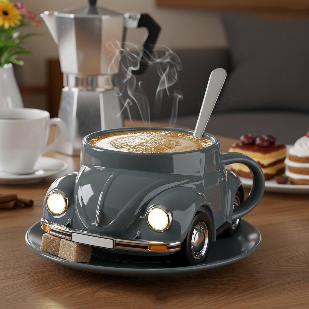 💝𝗧𝗼𝗱𝗮𝘆'𝘀 𝗦𝗽𝗲𝗰𝗶𝗮𝗹𝘀💝Buy 2 Get 2 Free✨VW Beetle Shaped Coffee Mug: A Must-Have for Volkswagen Lovers