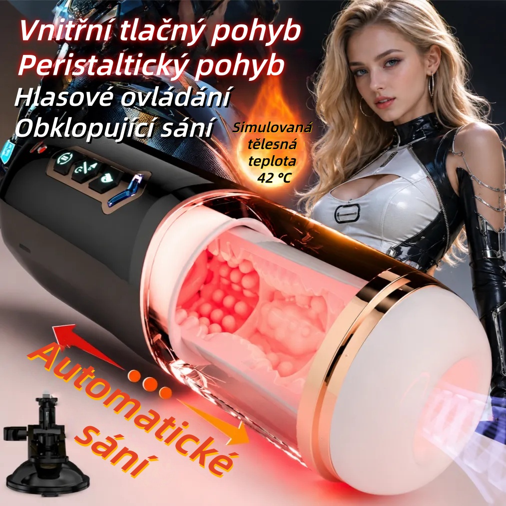 Automatický zatahovací mužský masturbátor, hračka pro dospělé, sexuální hračka