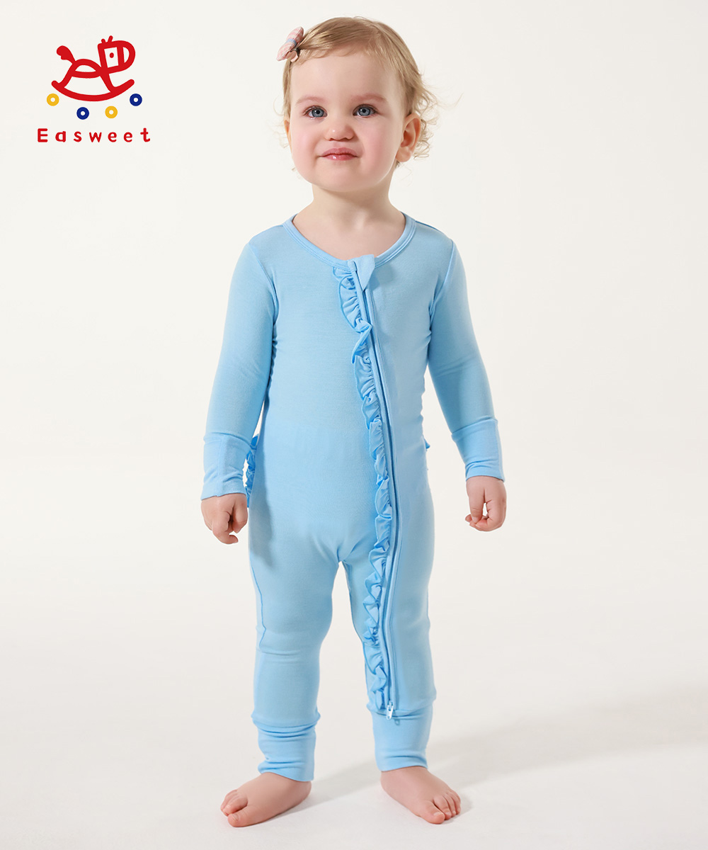 EASWEET Long Sleeve Fold- Over Footies- Cool & Usefully