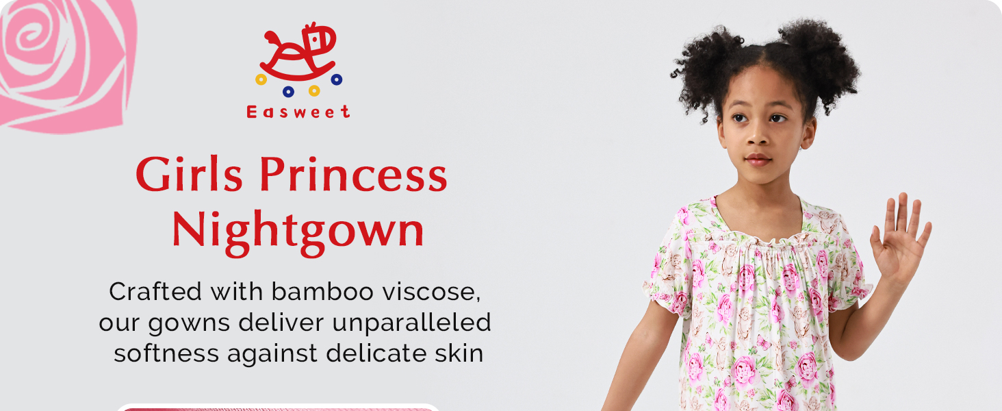 Bamboo viscose Girls Princess Nightgown