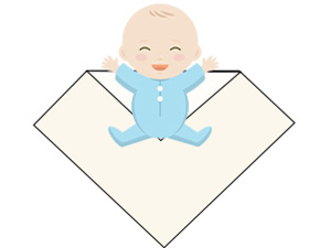 Swaddle a Baby with a Blanket-Stept-1