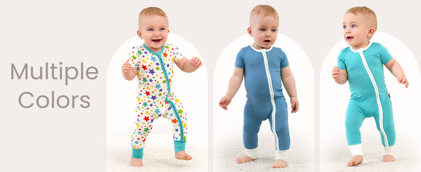 Newborn Bamboo Viscose Boy Rompers with Zipper