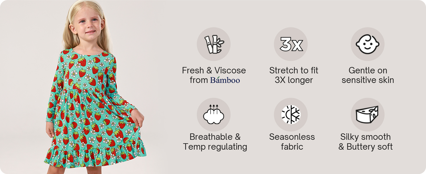 Bamboo Viscose Toddler Dresses