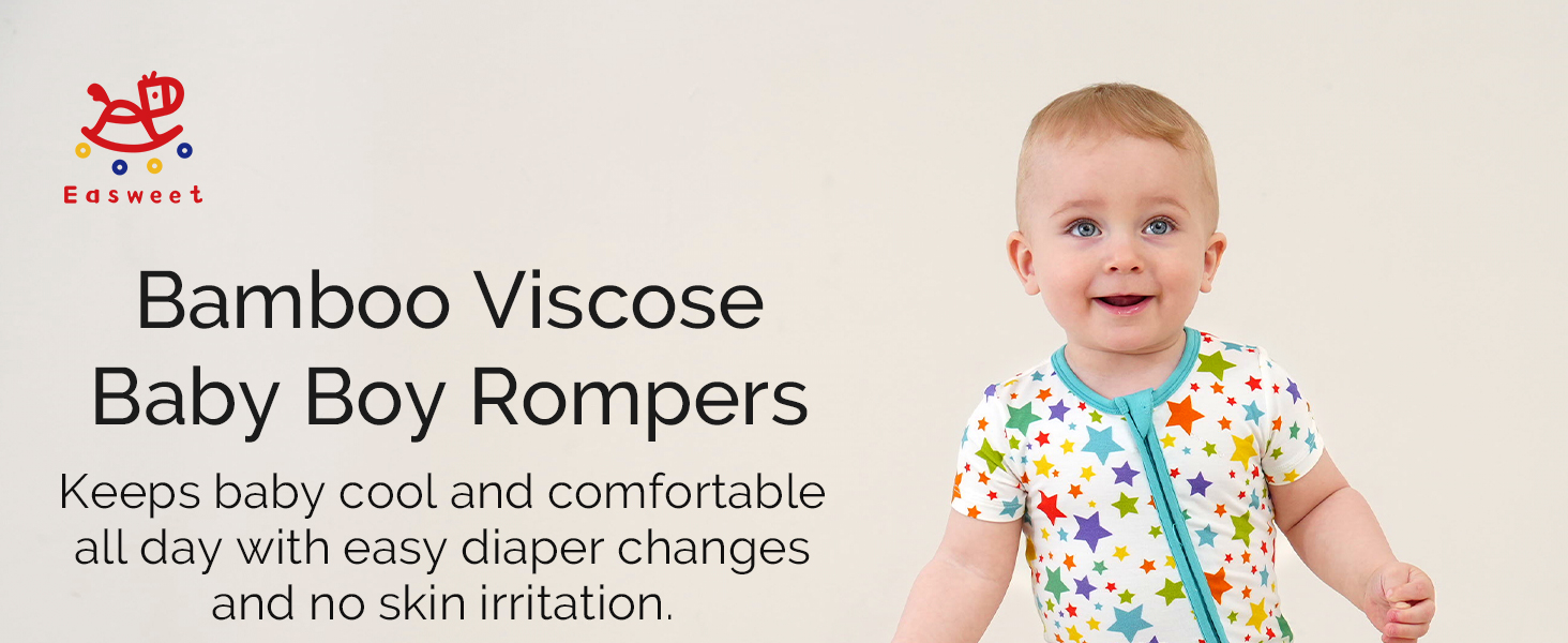 Soft Bamboo Viscose Baby Boy Rompers