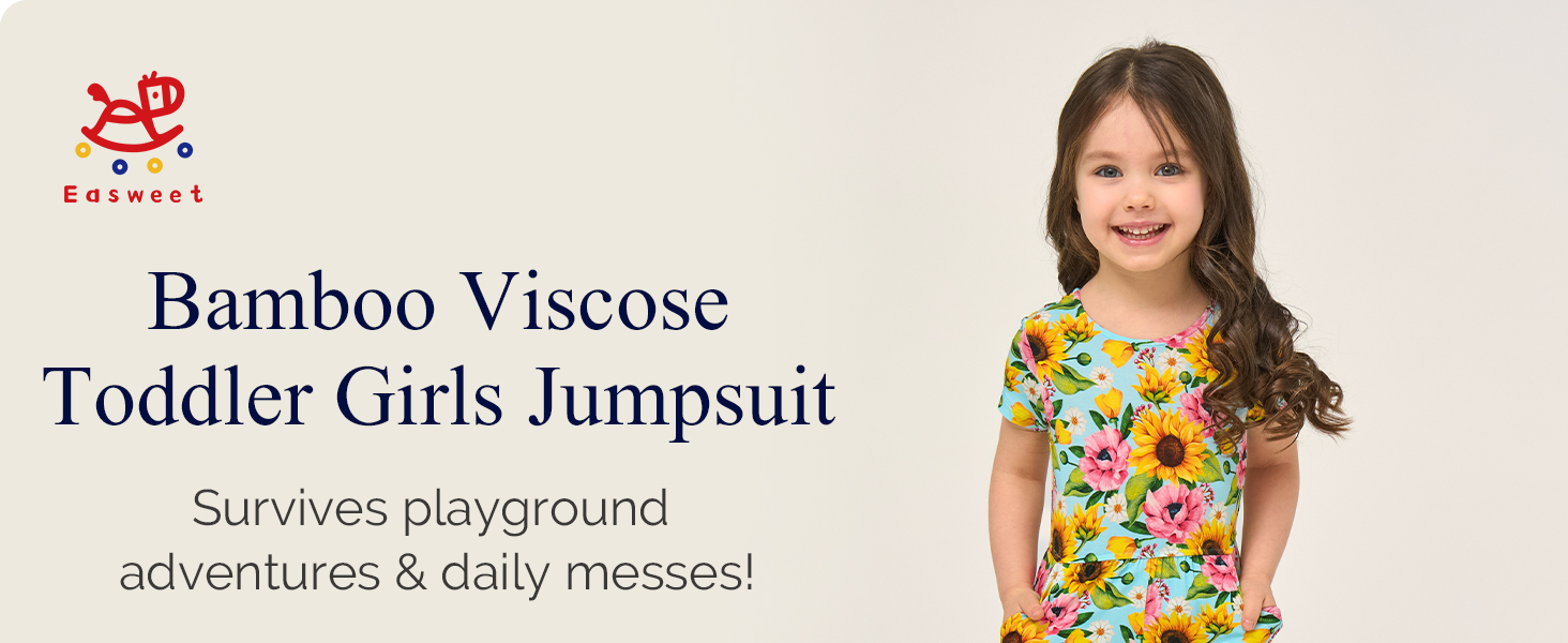 Bamboo viscose Toddler Girls Jumpsuit