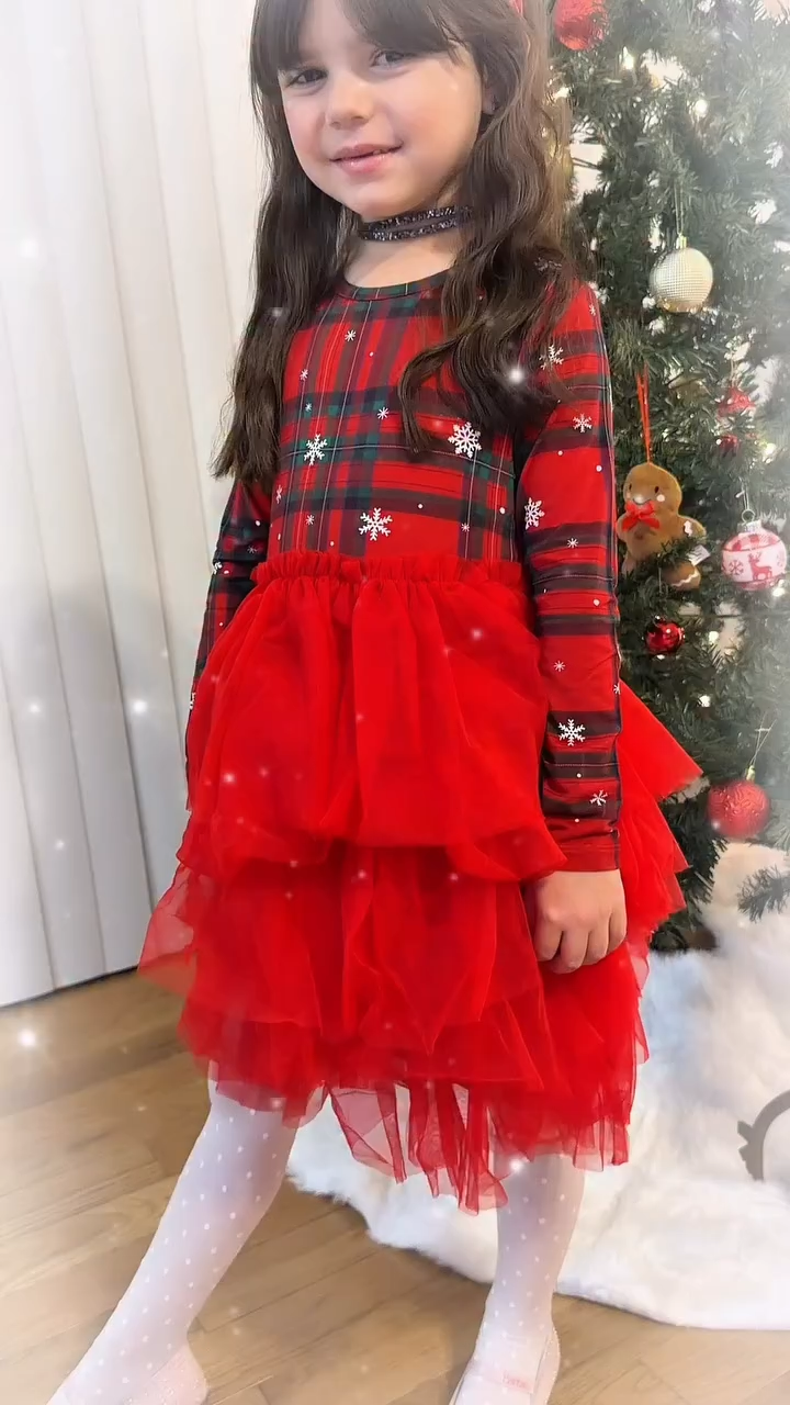 2T-6YToddler Girl Christmas TutuTulle Dresses