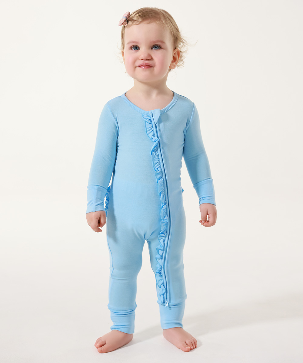 Toddlers Bamboo Fold- Over Footie Pajamas