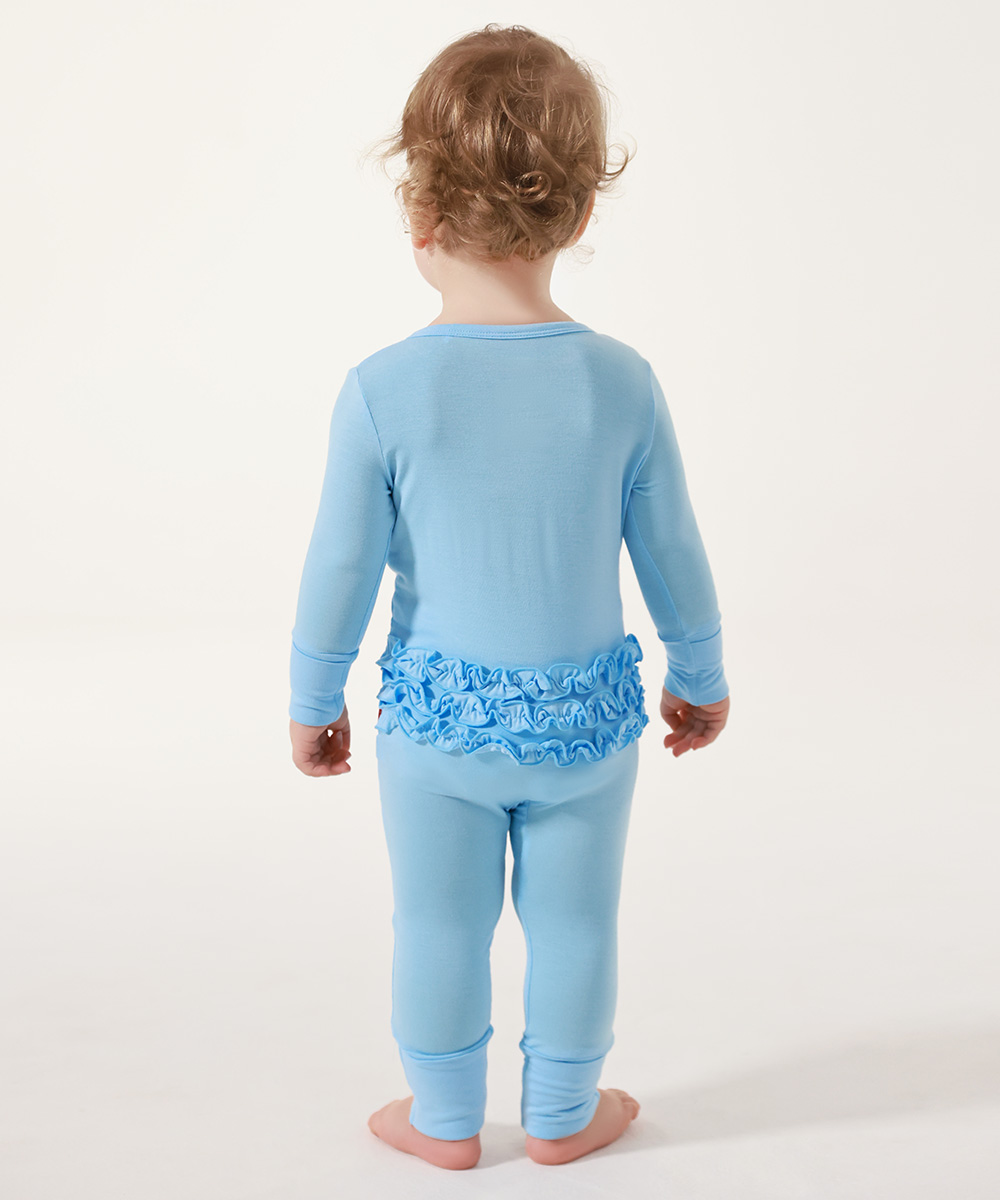 Toddlers Bamboo Fold- Over Footie Pajamas
