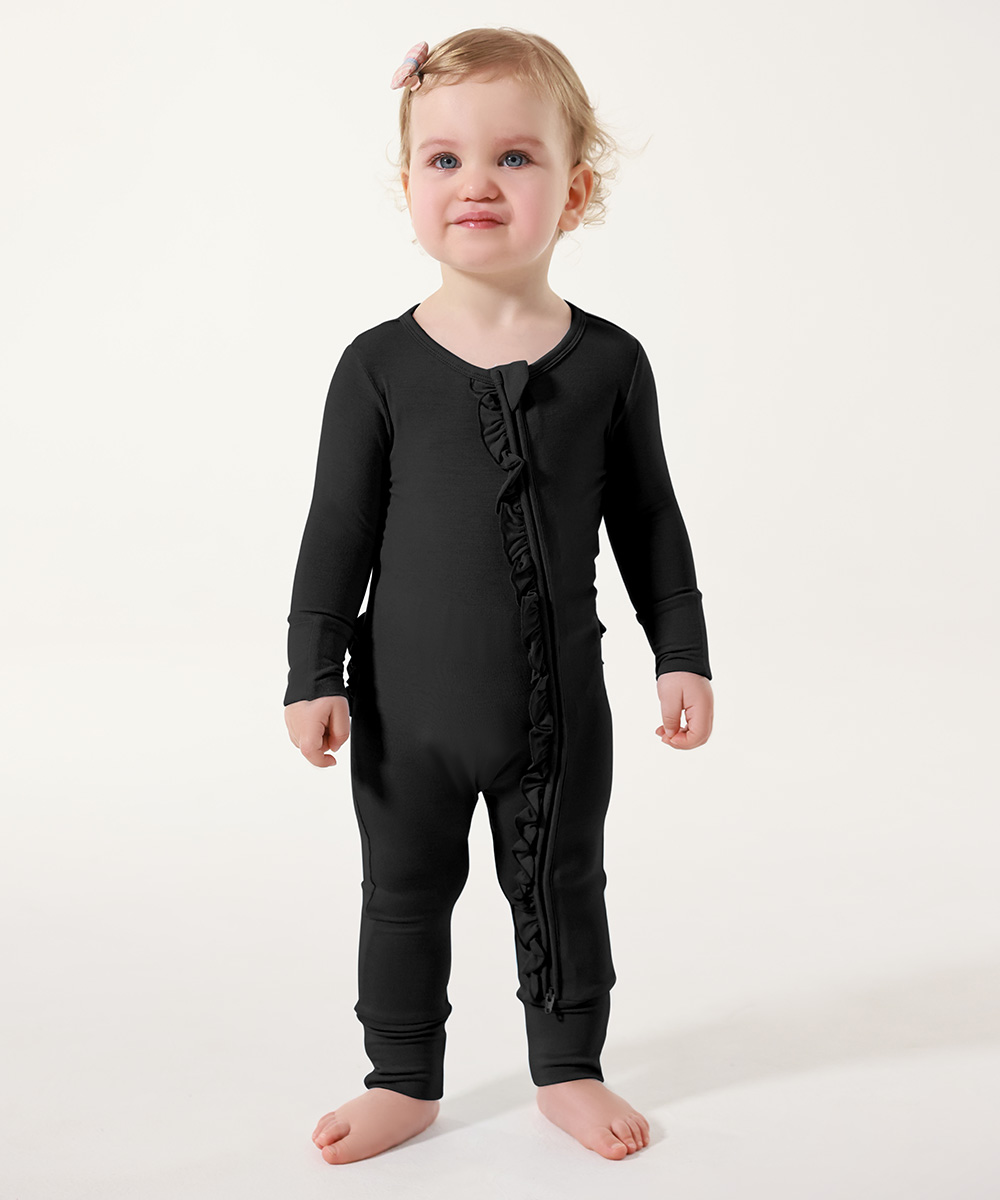 Toddlers Bamboo Fold- Over Footie Pajamas