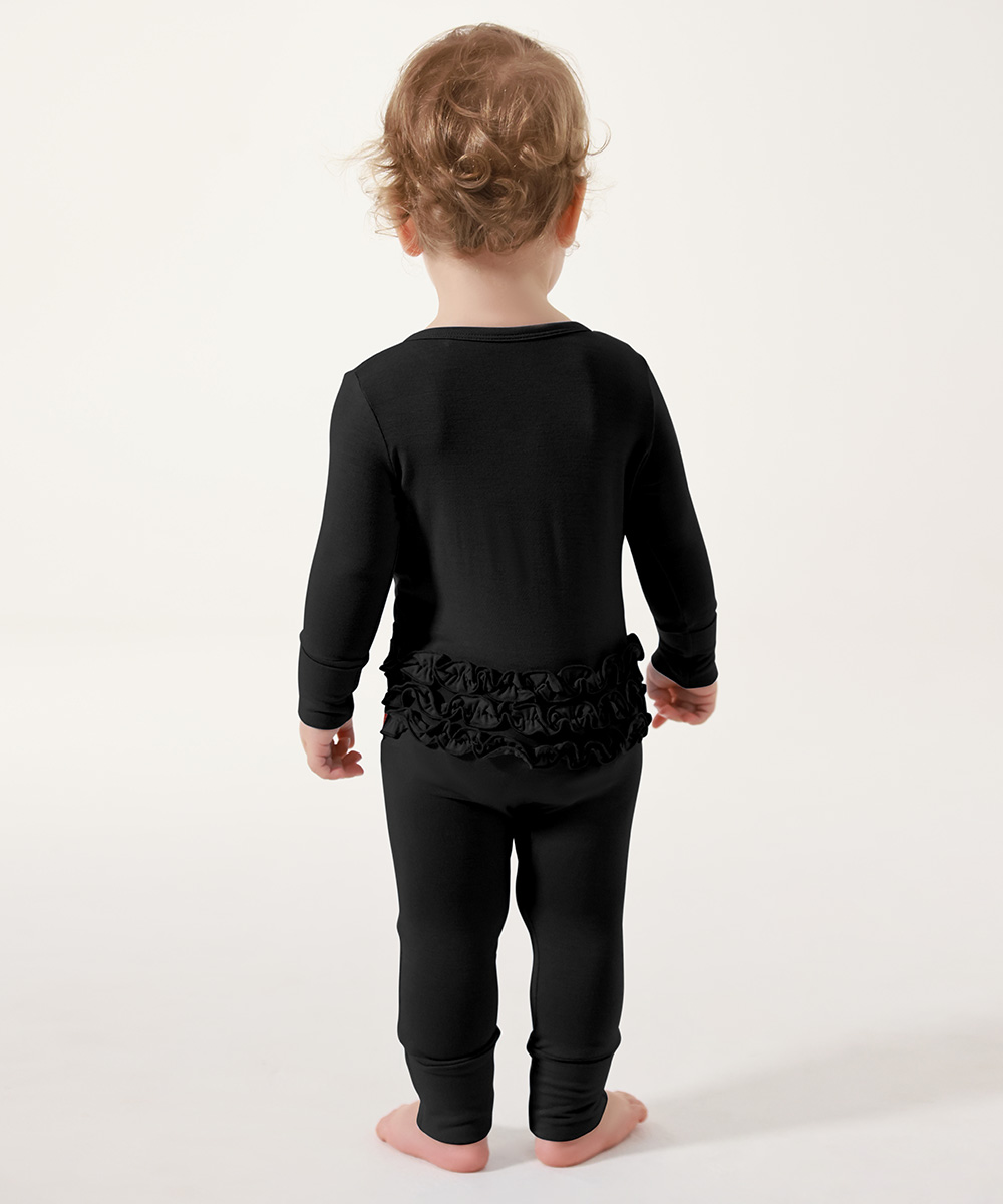 Toddlers Bamboo Fold- Over Footie Pajamas
