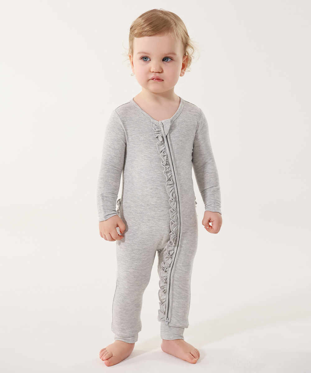 Toddlers Bamboo Fold- Over Footie Pajamas