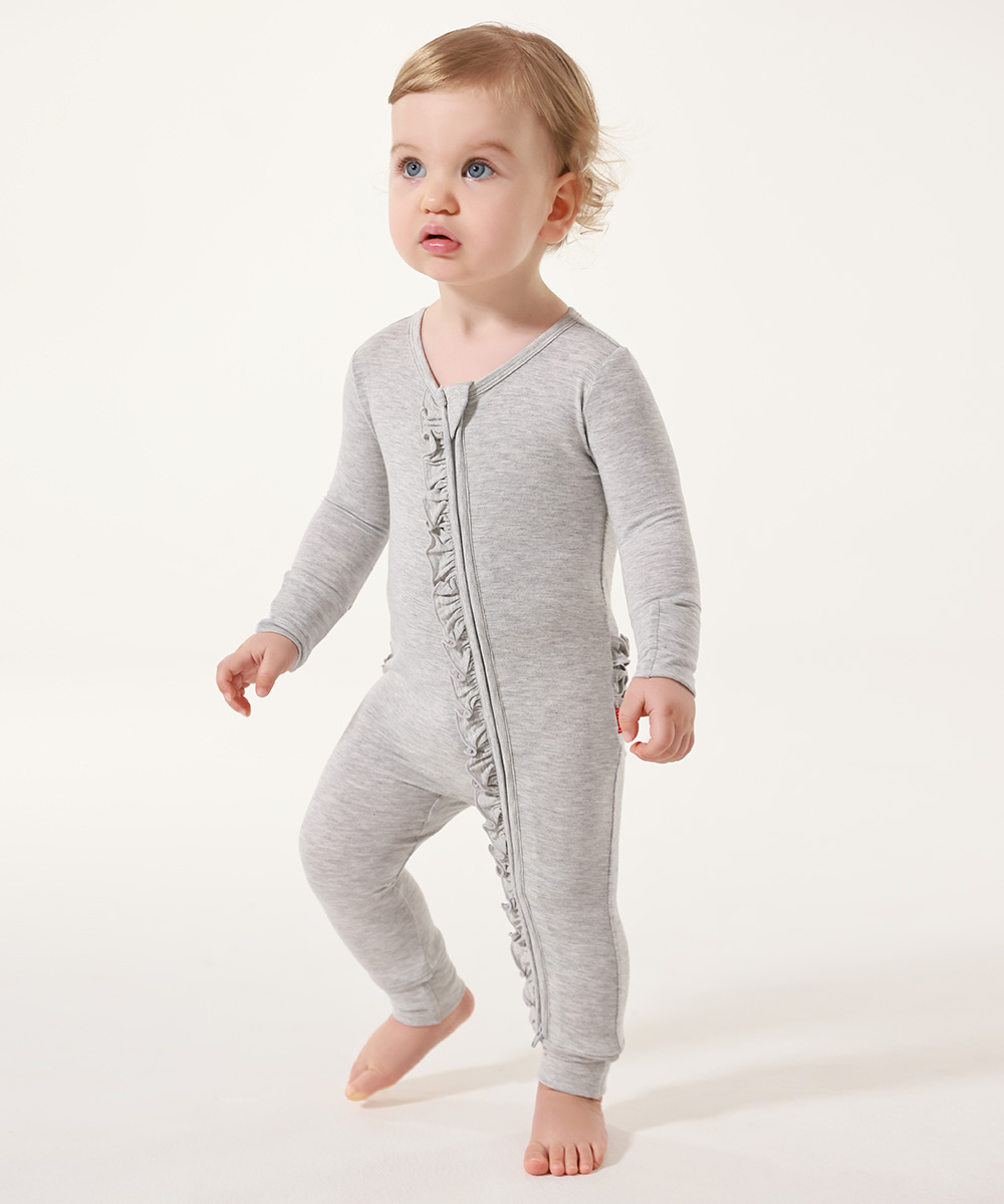 Toddlers Bamboo Fold- Over Footie Pajamas