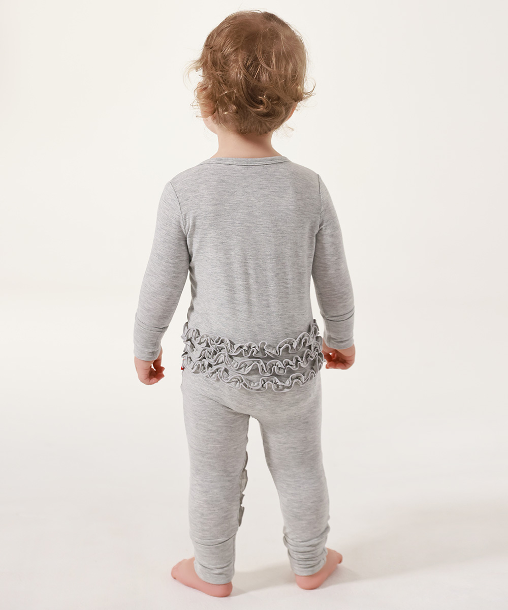 Toddlers Bamboo Fold- Over Footie Pajamas