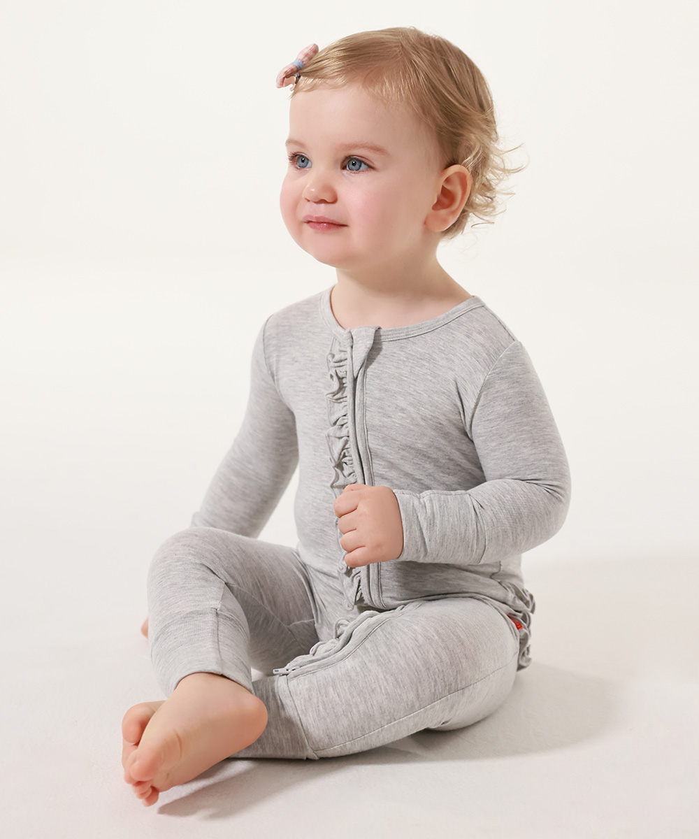 Toddlers Bamboo Fold- Over Footie Pajamas