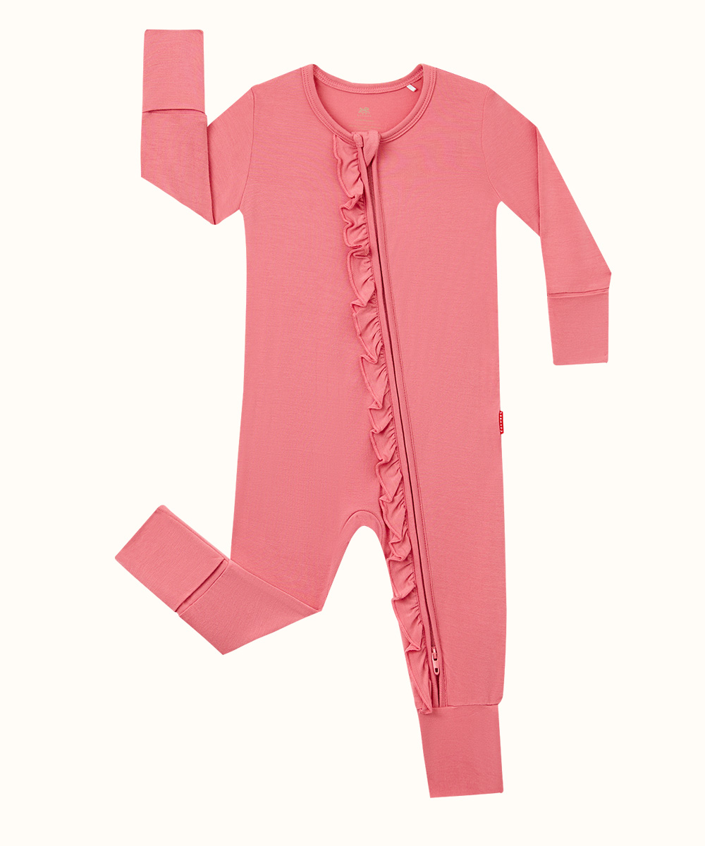 Toddlers Bamboo Fold- Over Footie Pajamas