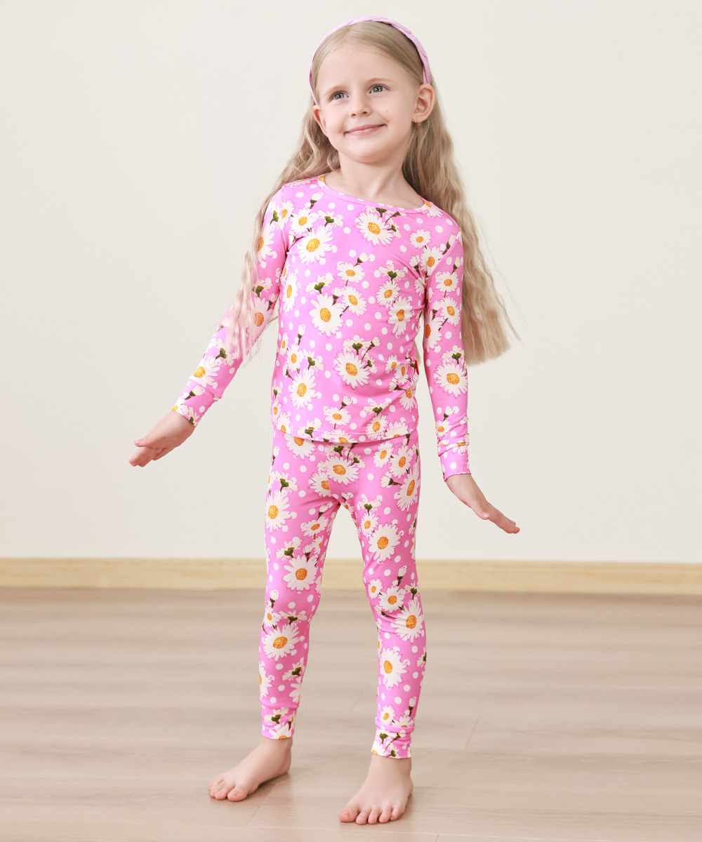 2T-6Y Toddler Girls Snug Fit Top and Pants Pjs