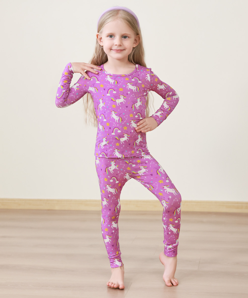 2T-6Y Toddler Girls Snug Fit Top and Pants Pjs