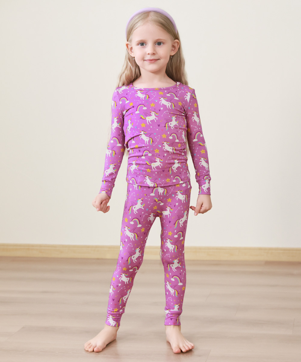 2T-6Y Toddler Girls Snug Fit Top and Pants Pjs