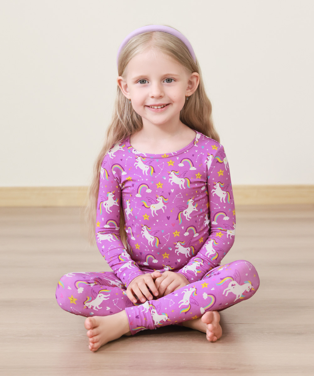 2T-6Y Toddler Girls Snug Fit Top and Pants Pjs