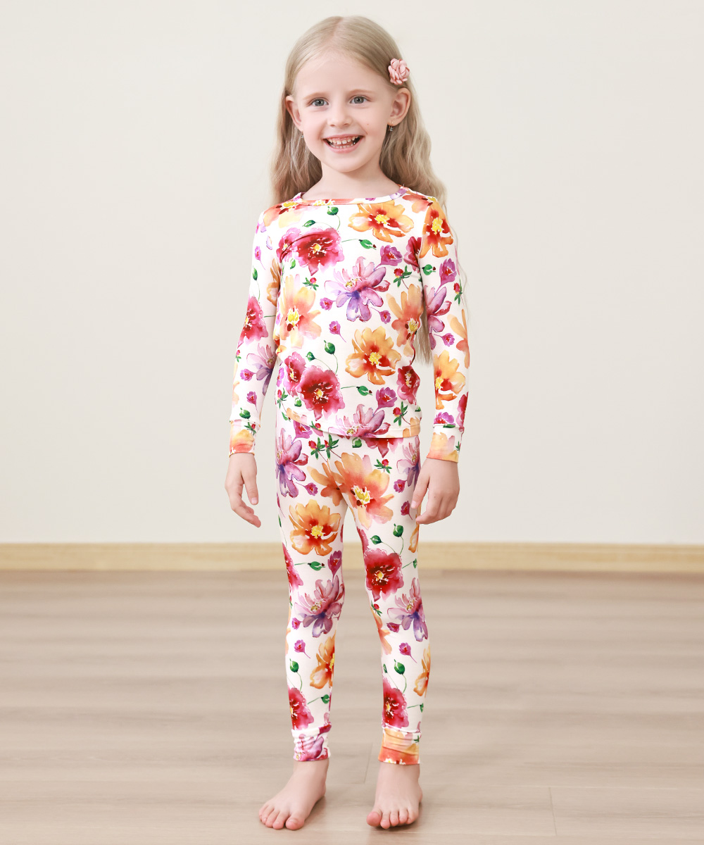 2T-6Y Toddler Girls Snug Fit Top and Pants Pjs