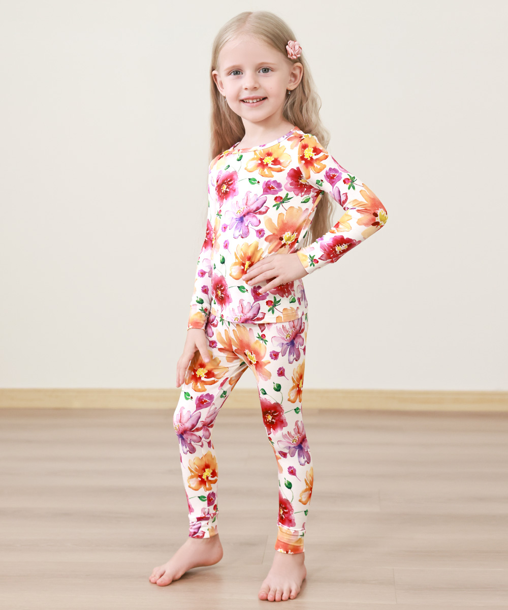 2T-6Y Toddler Girls Snug Fit Top and Pants Pjs