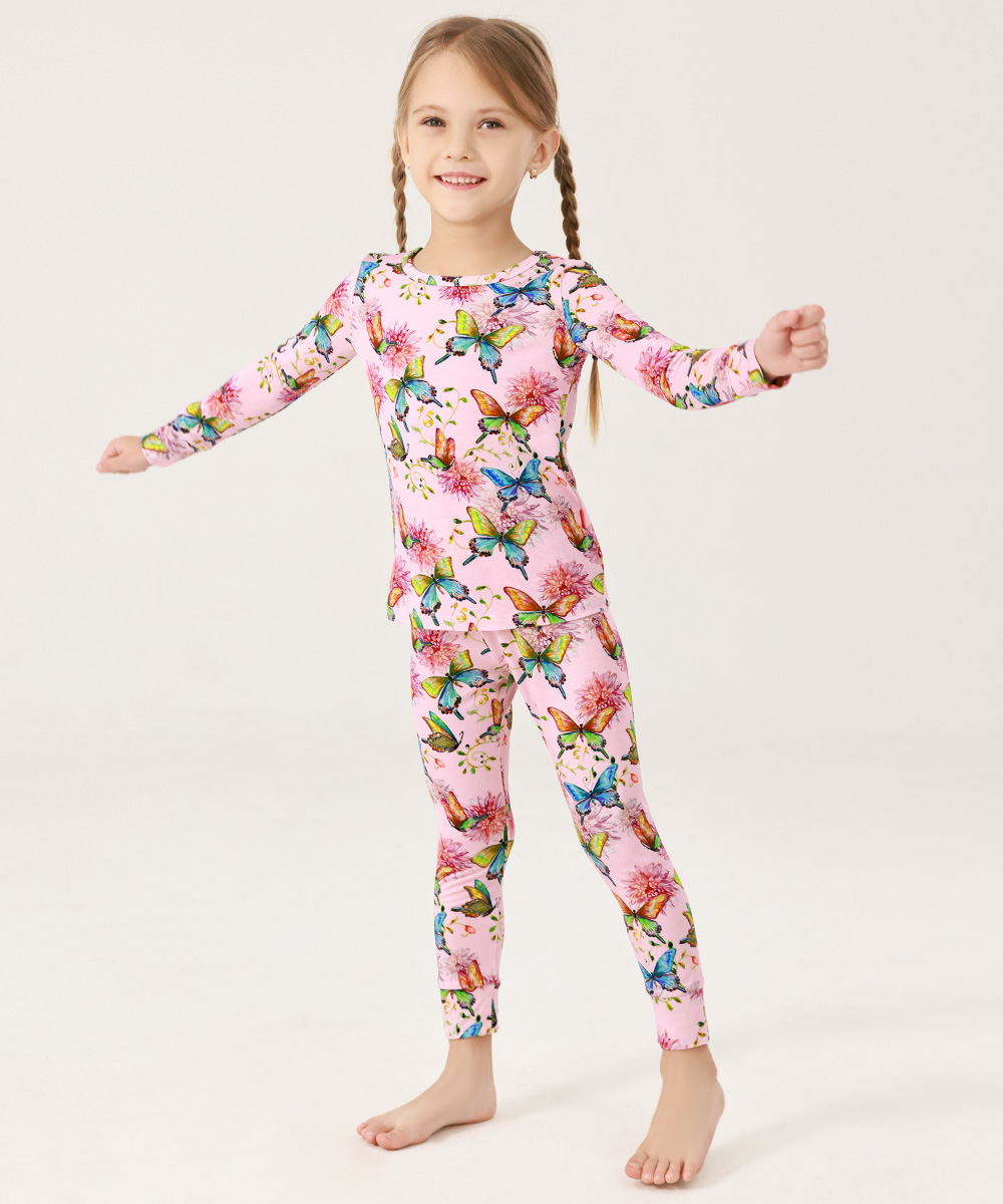 Girls Bamboo 2-Piece Pajama Sets