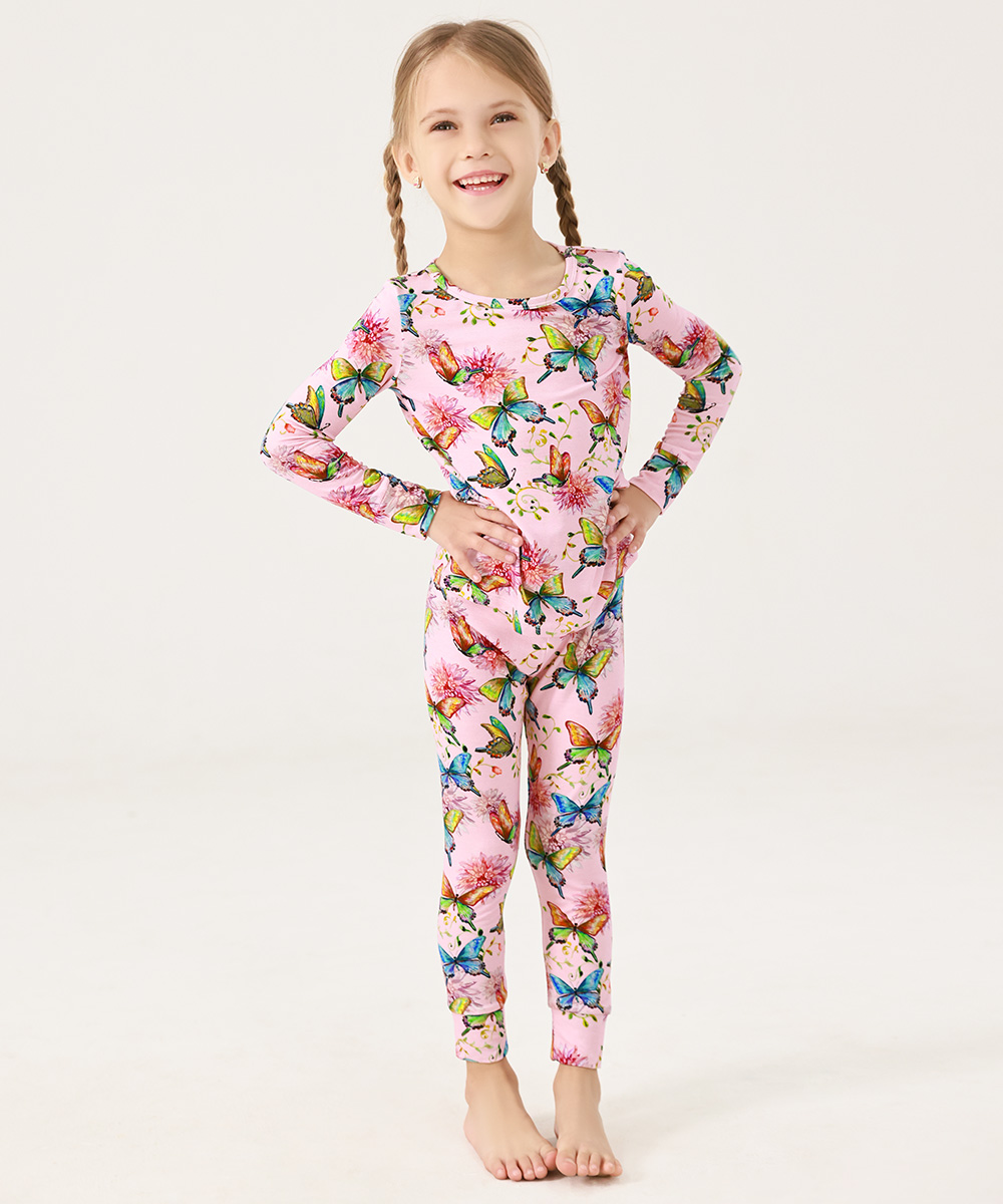 Girls Bamboo 2-Piece Pajama Sets