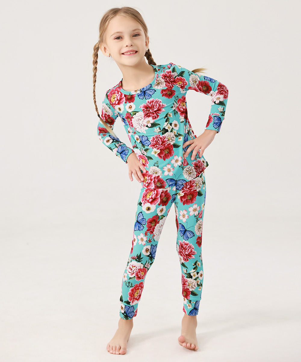 Girls Bamboo 2-Piece Pajama Sets