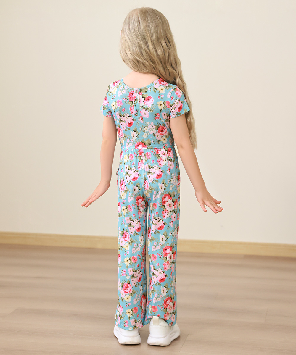 Preschool Girls Flowers Bamboo Outfits