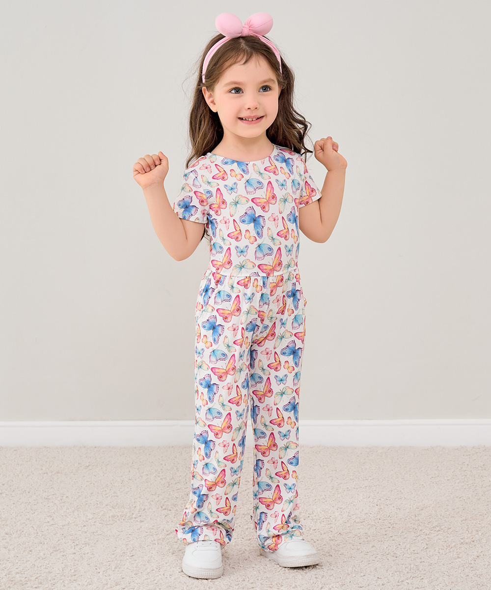 Preschool Girls Short Sleeve Bamboo Outfits